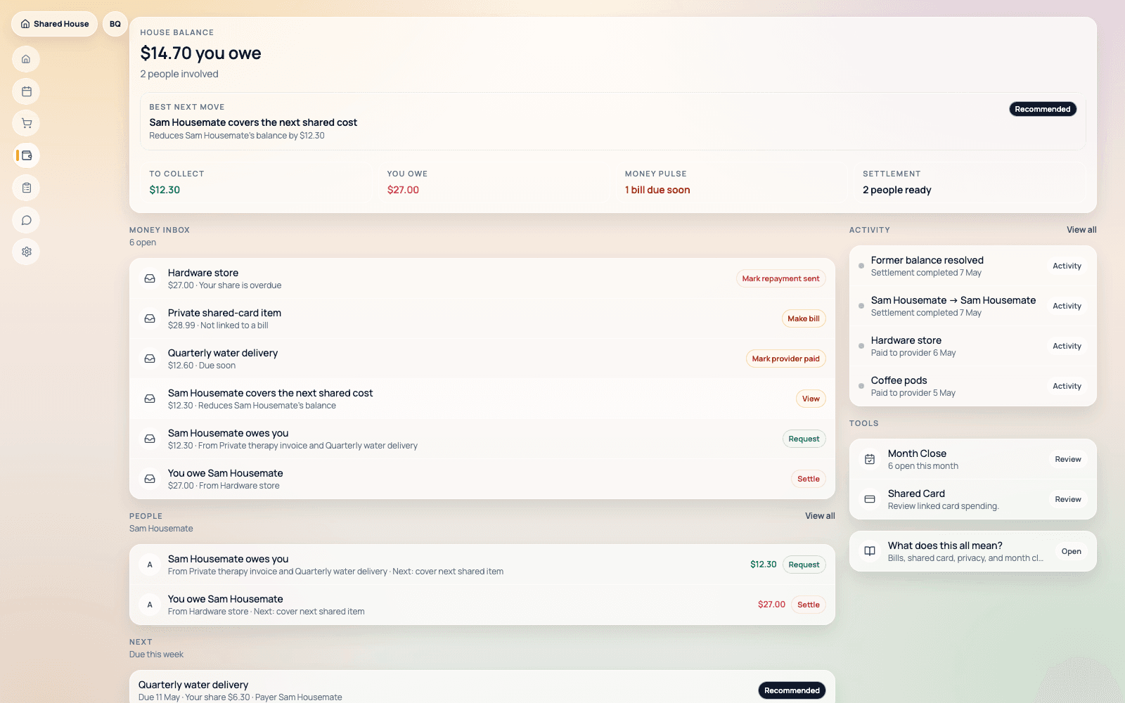 Bills & Repayments screenshot