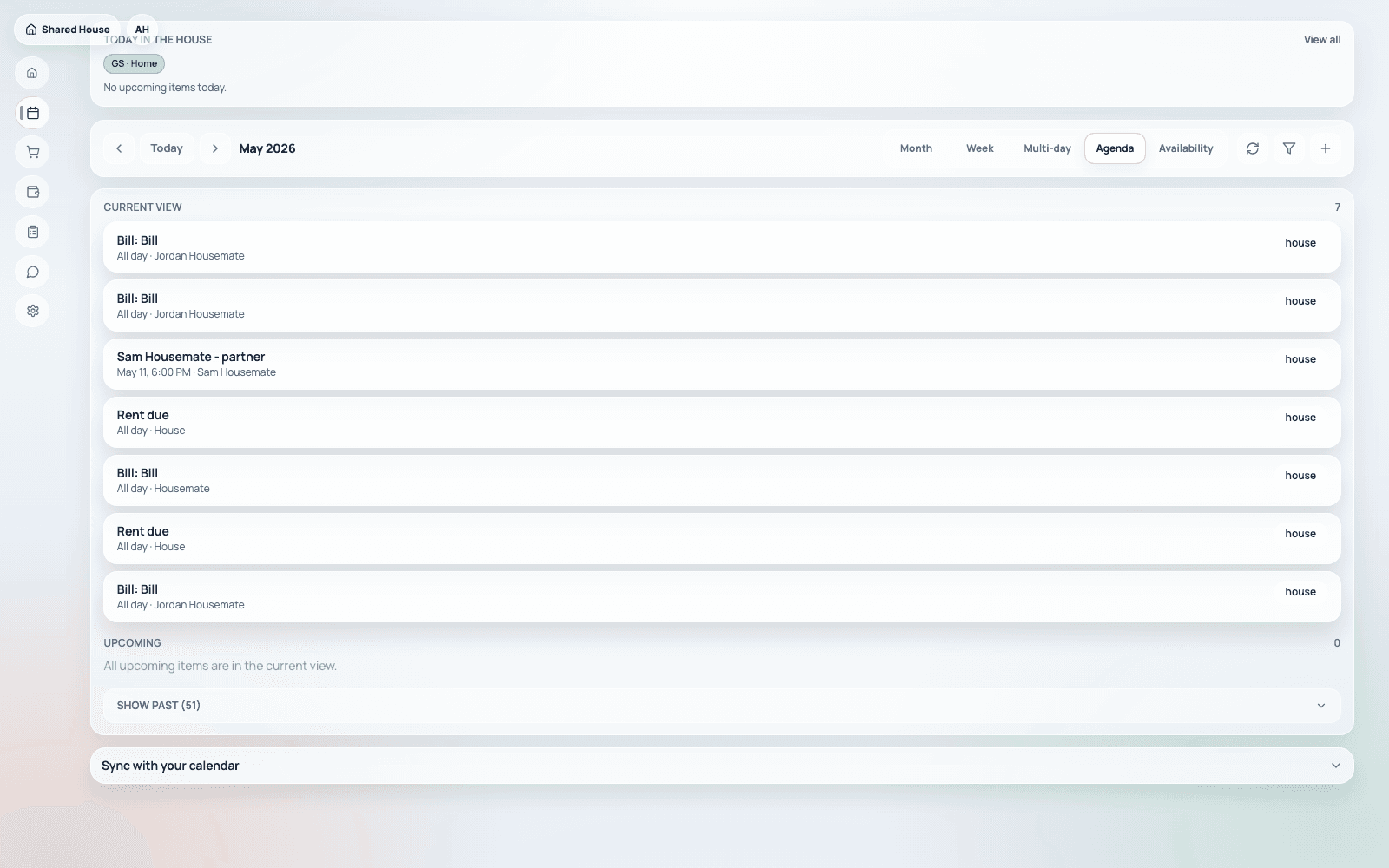 Calendar & Availability screenshot
