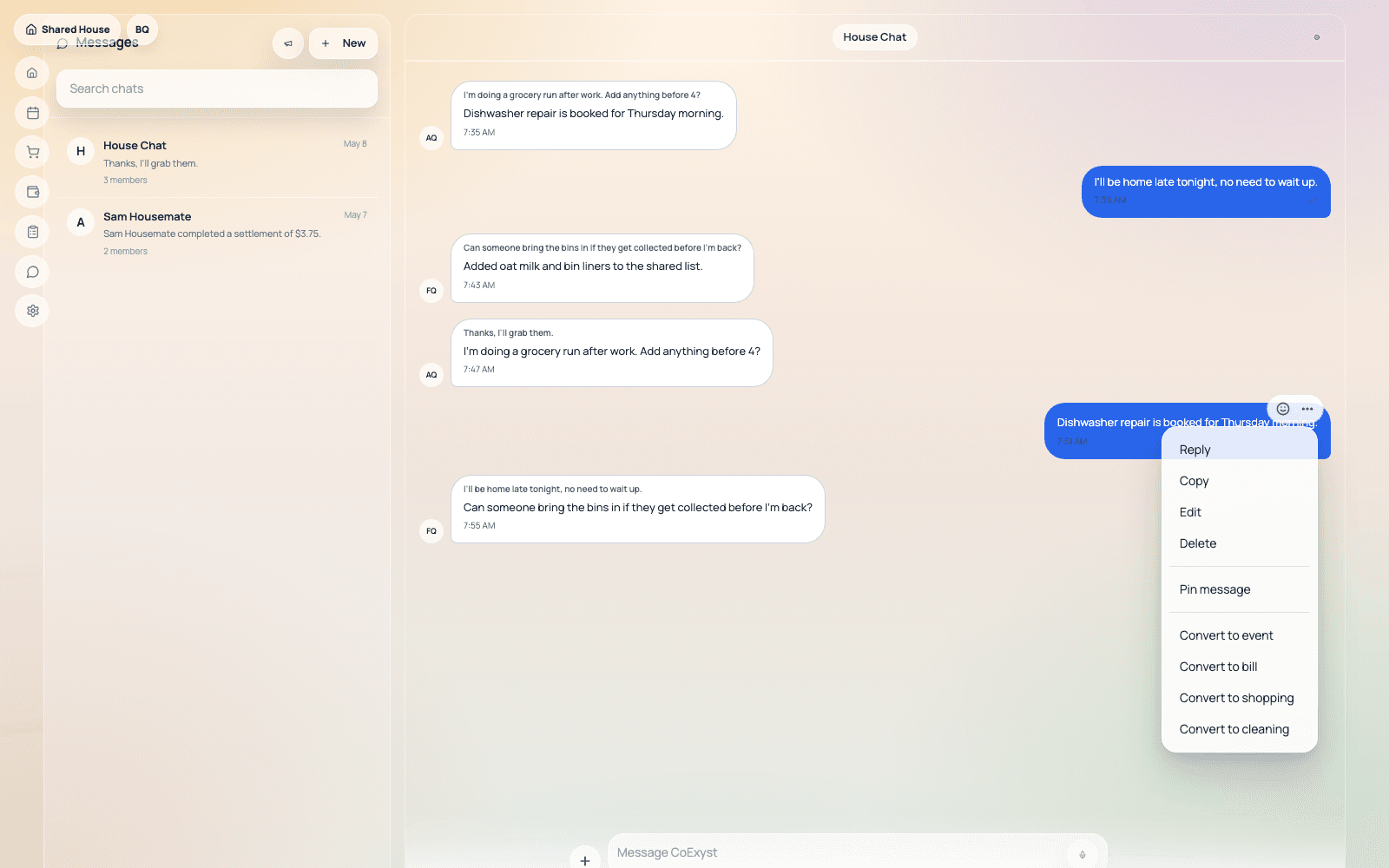 Messaging Hub screenshot